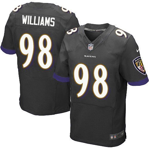 Nike Ravens #98 Brandon Williams Black Alternate Men's Stitched NFL New Elite Jersey - Click Image to Close